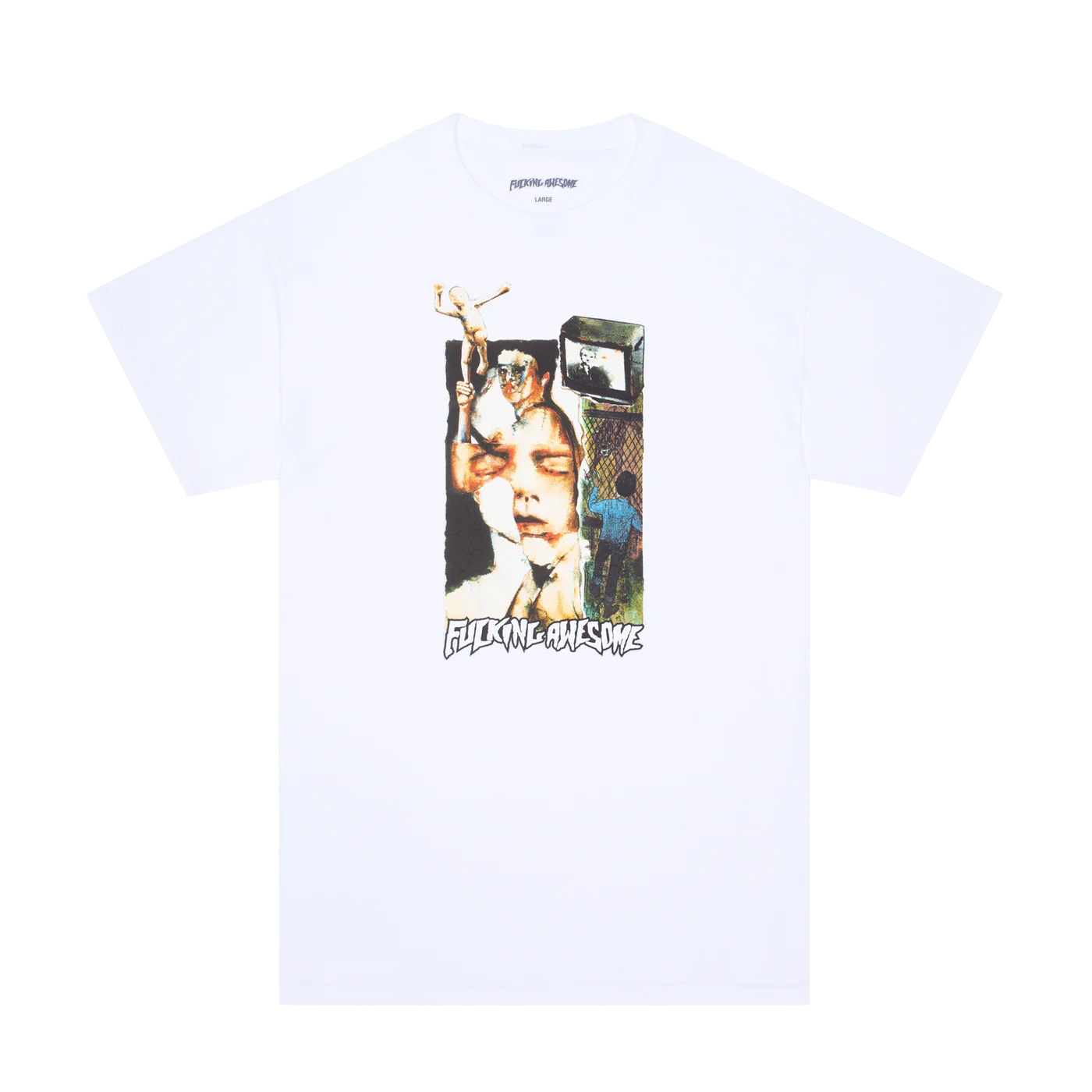 Fucking Awesome tee Peligroso white