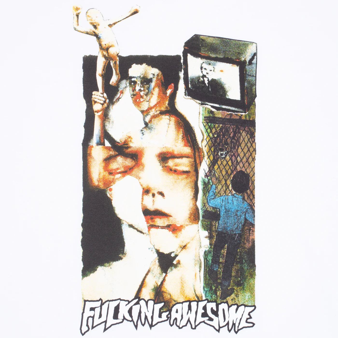 Fucking Awesome tee Peligroso white