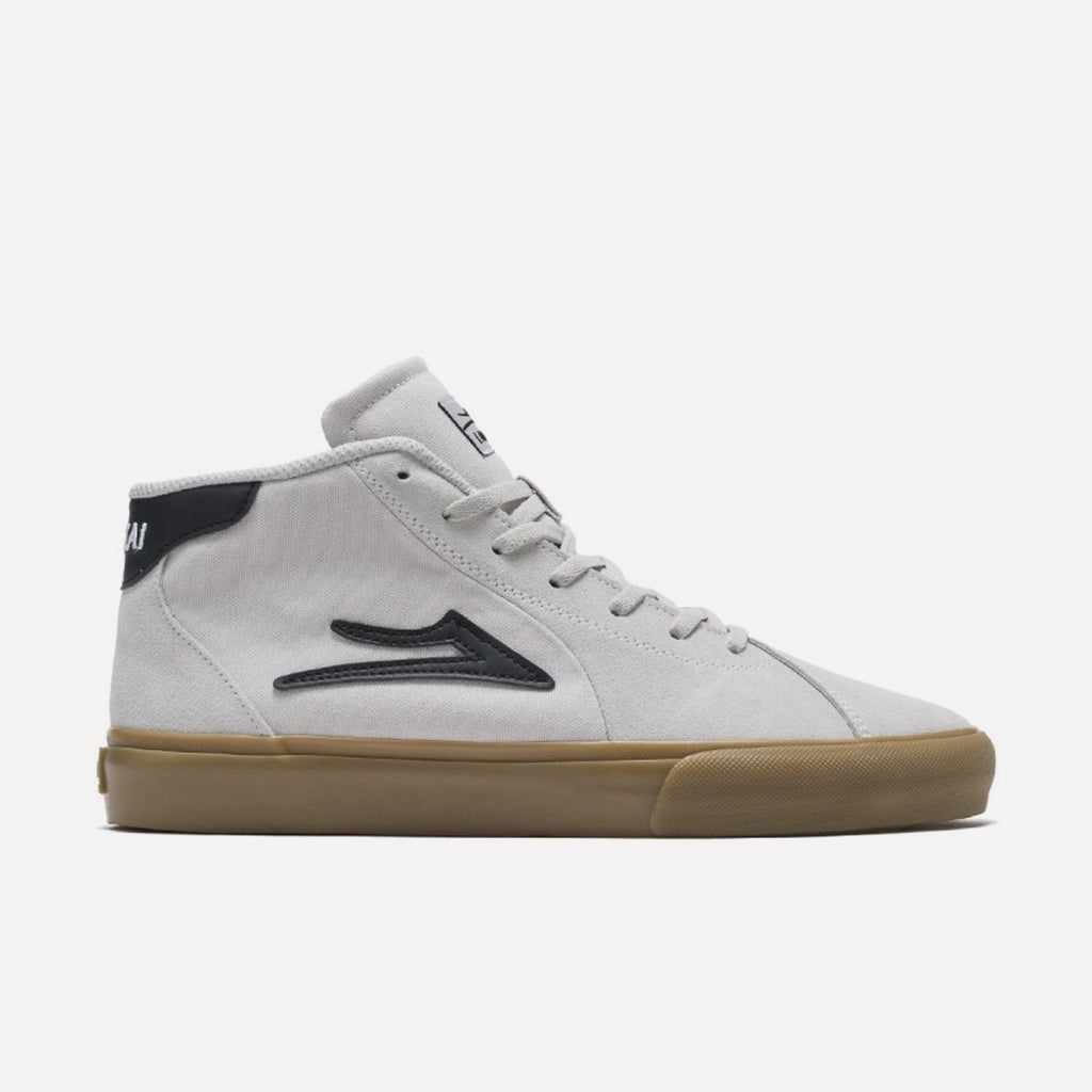 Lakai Flaco II Mid white gum suede