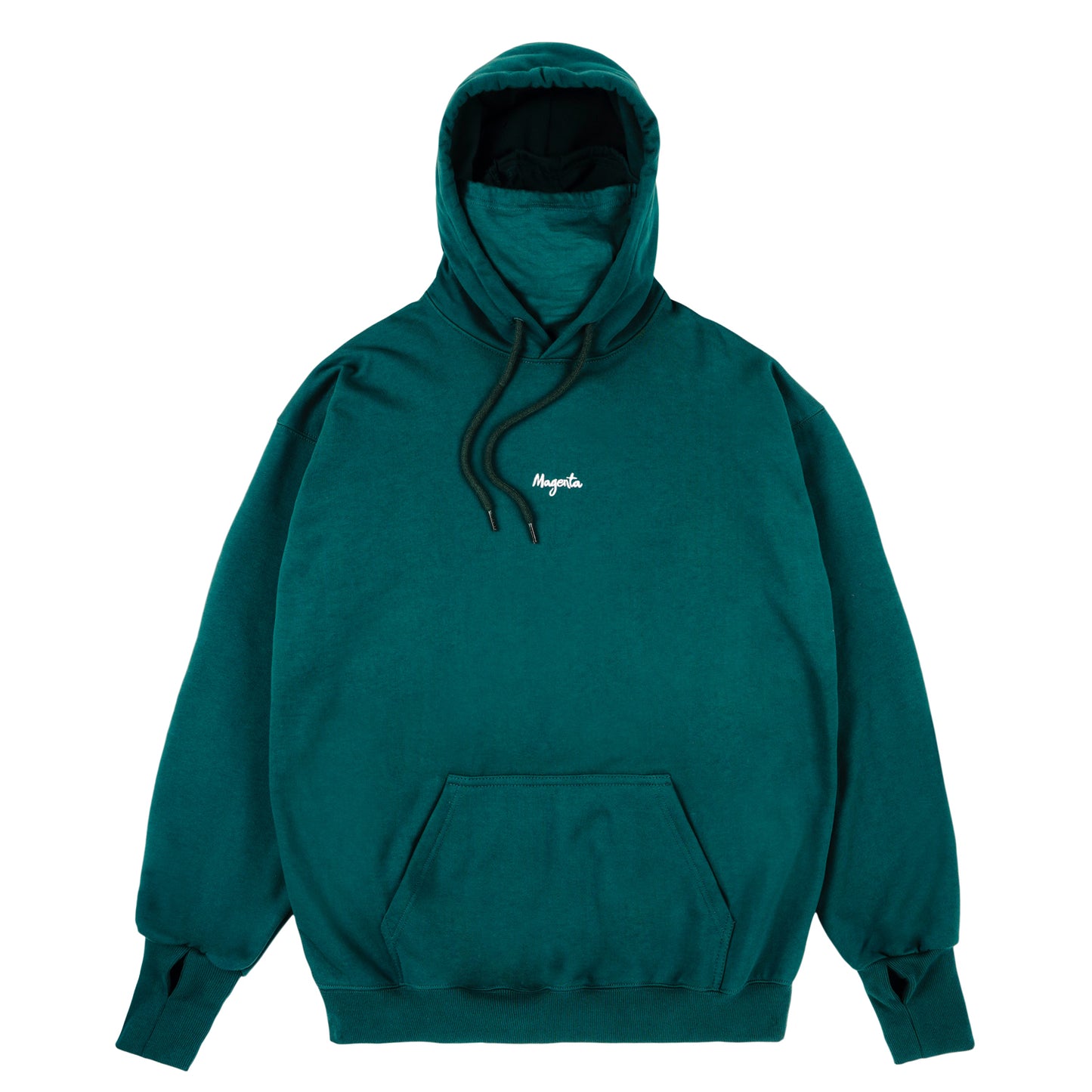 Magenta hoodie Mask olive