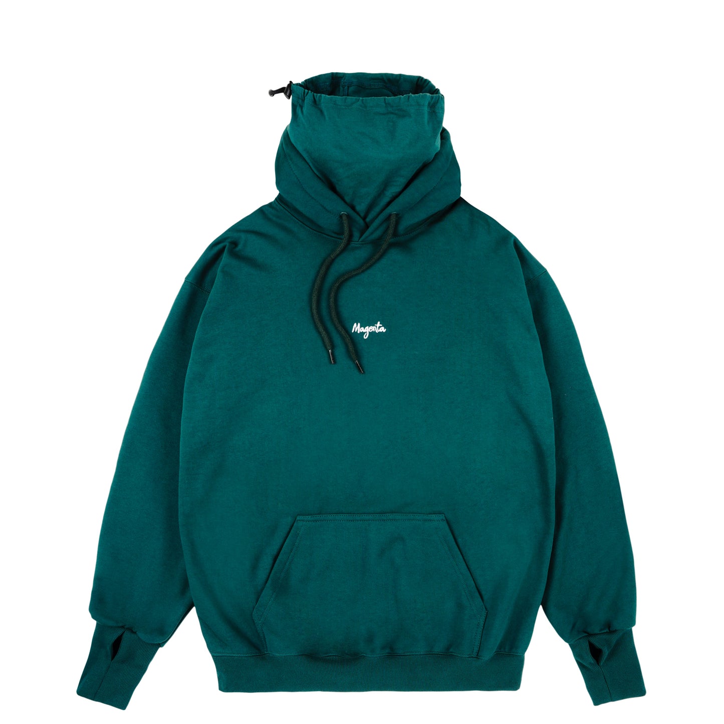 Magenta hoodie Mask olive