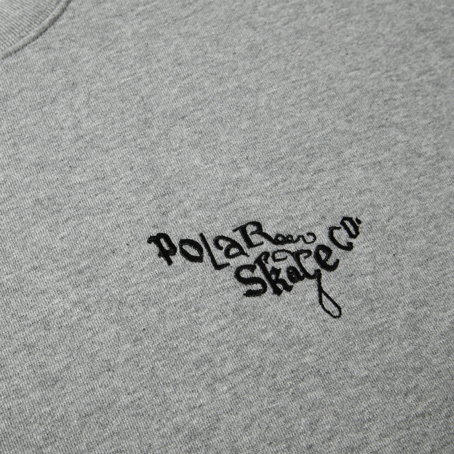 Polar crewneck Ornament Logo heather grey