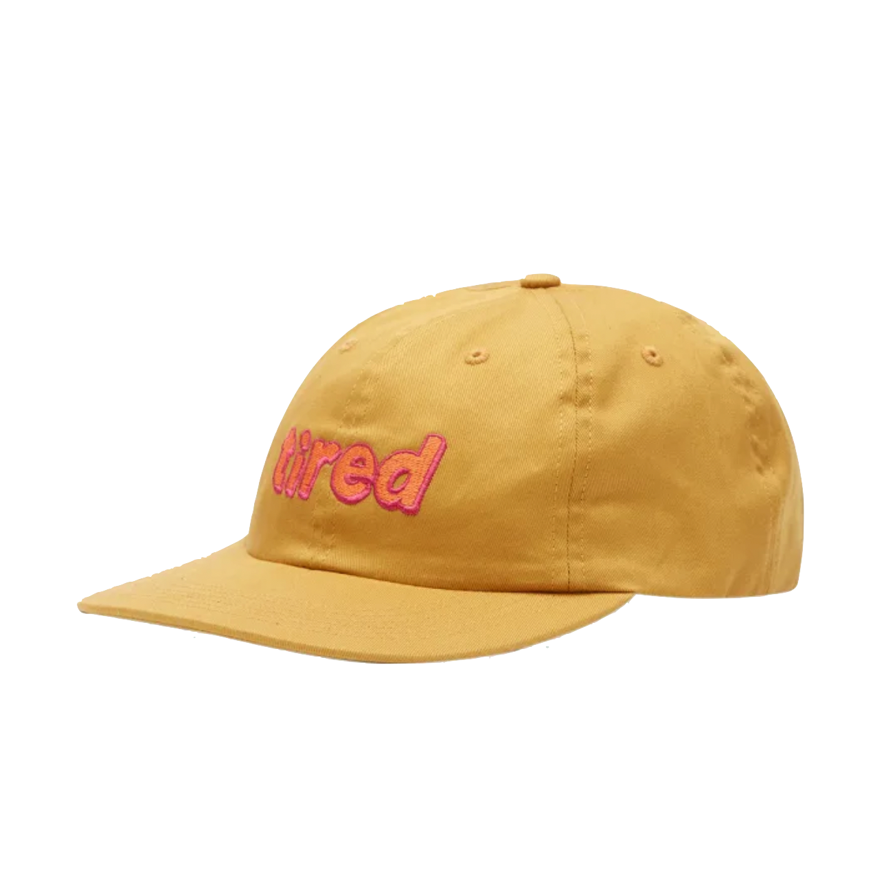 Tired Lower Case Block cap 6 panel khaki
