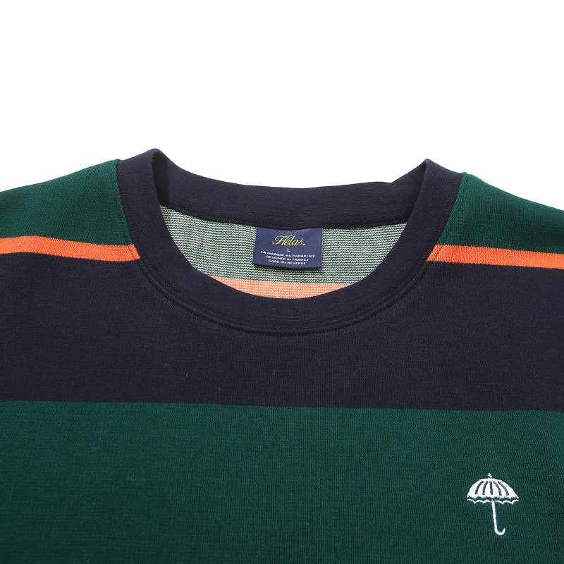 Hélas tee L/S Bands navy green
