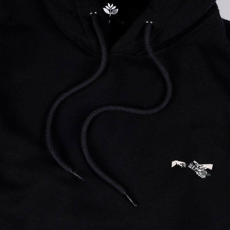 Magenta hoodie God's Plan black