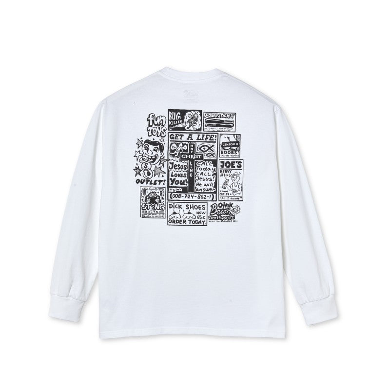Polar tee L/S Classifieds white