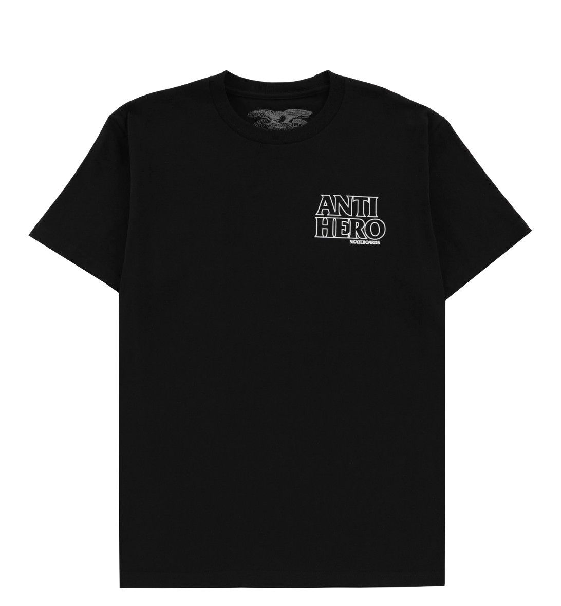 AntiHero tee Lil Black Hero Outline black white