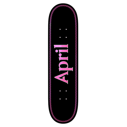 April OG Logo Helix deck black pink 8"