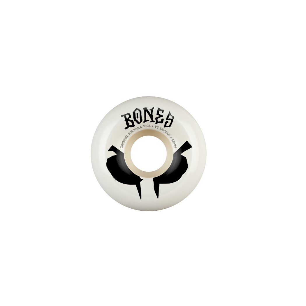 Bones 100'S wheels V5 sidecut 53mm 100A white