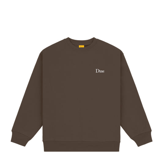Dime crewneck Classic Small Logo driftwood