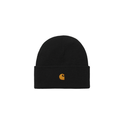 Carhartt WIP Chase beanie black gold