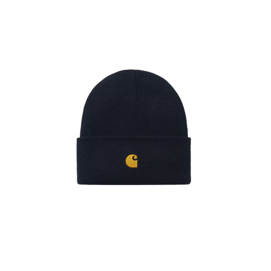 Carhartt WIP Chase beanie dark navy gold