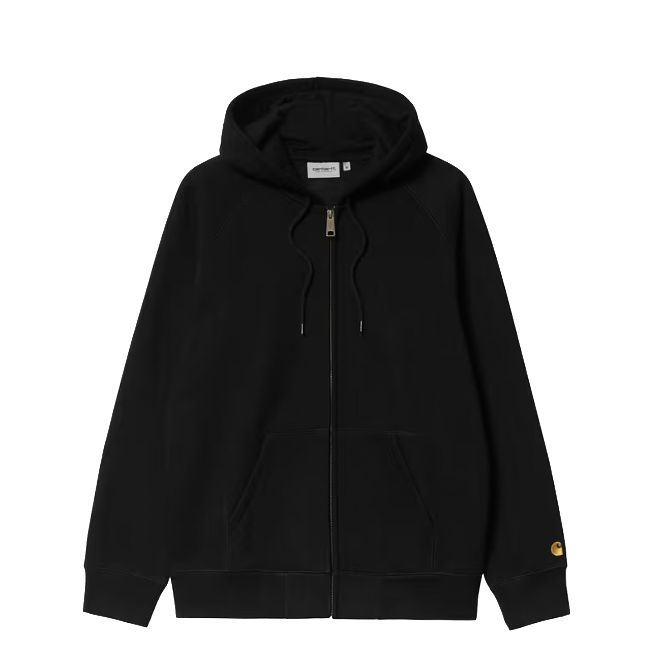 Carhartt WIP Chase hooded zip jacket black gold