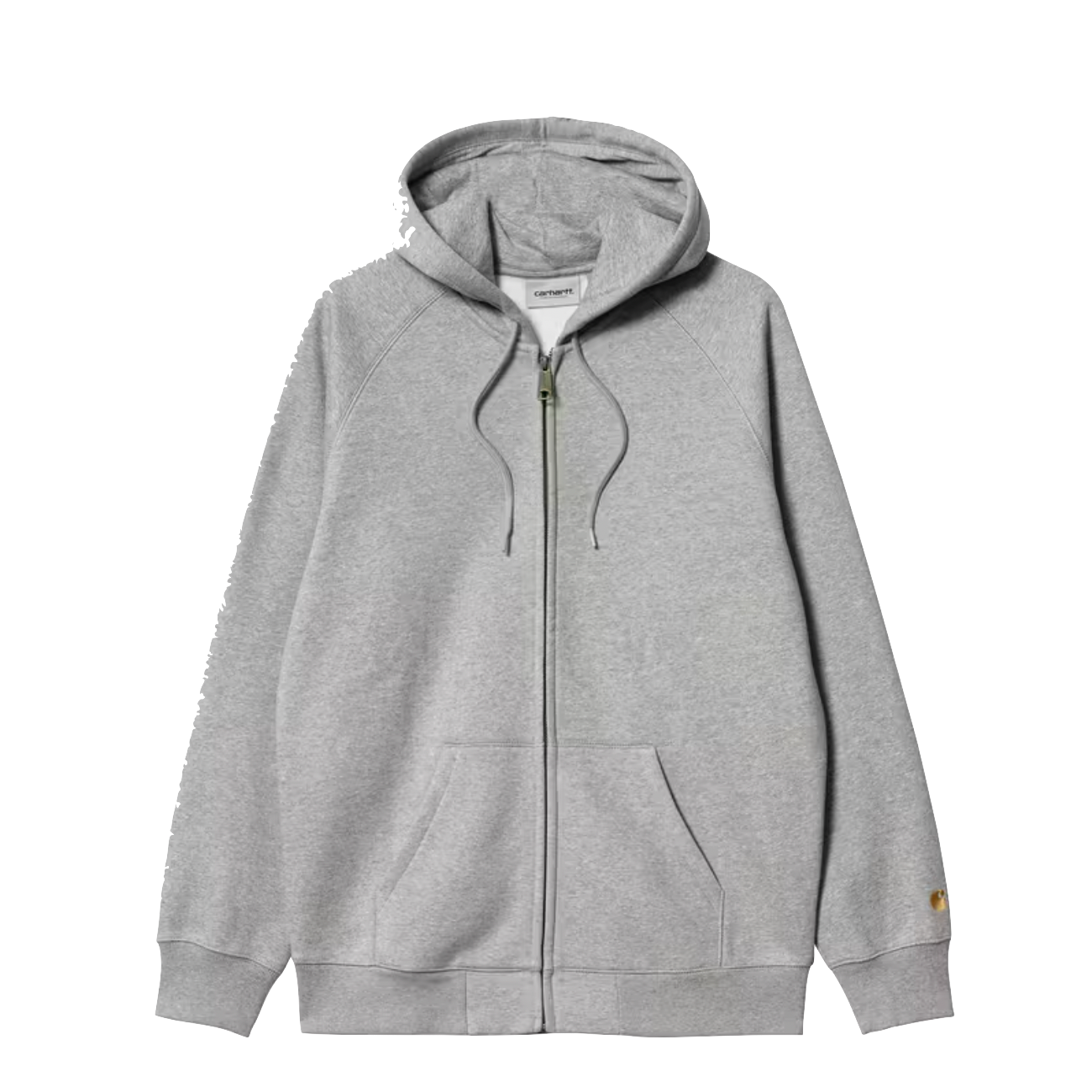 Carhartt WIP Chase hooded zip jacket grey heather gold