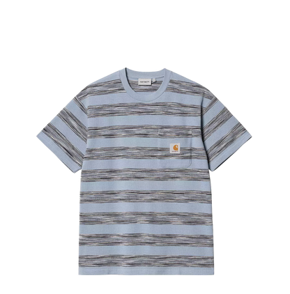 Carhartt WIP Dodson pocket tee Dodson stripes misty sky
