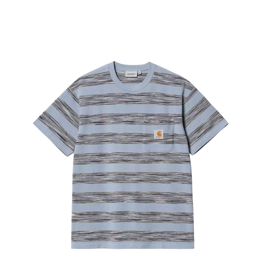 Carhartt WIP Dodson pocket tee Dodson stripes misty sky