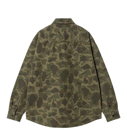 Carhartt WIP Duck shirt L/S canvas camo duck green office green