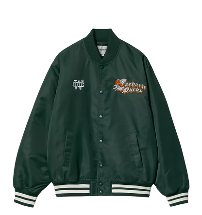 Carhartt WIP Flaming Ducks Bomber jacket twill conifer wax