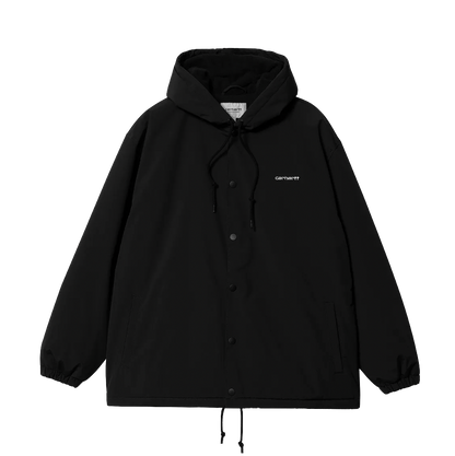 Carhartt WIP Hooded Coach jacket nylon black white
