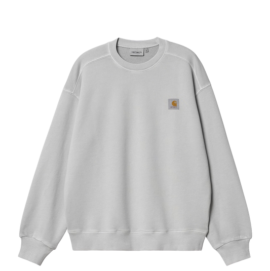 Carhartt WIP Nelson crewneck sonic silver garment dyed