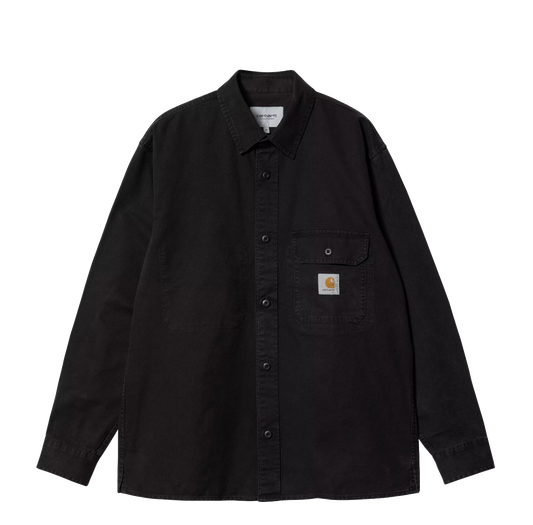 Carhartt WIP Reno Shirt coton black garment dyed