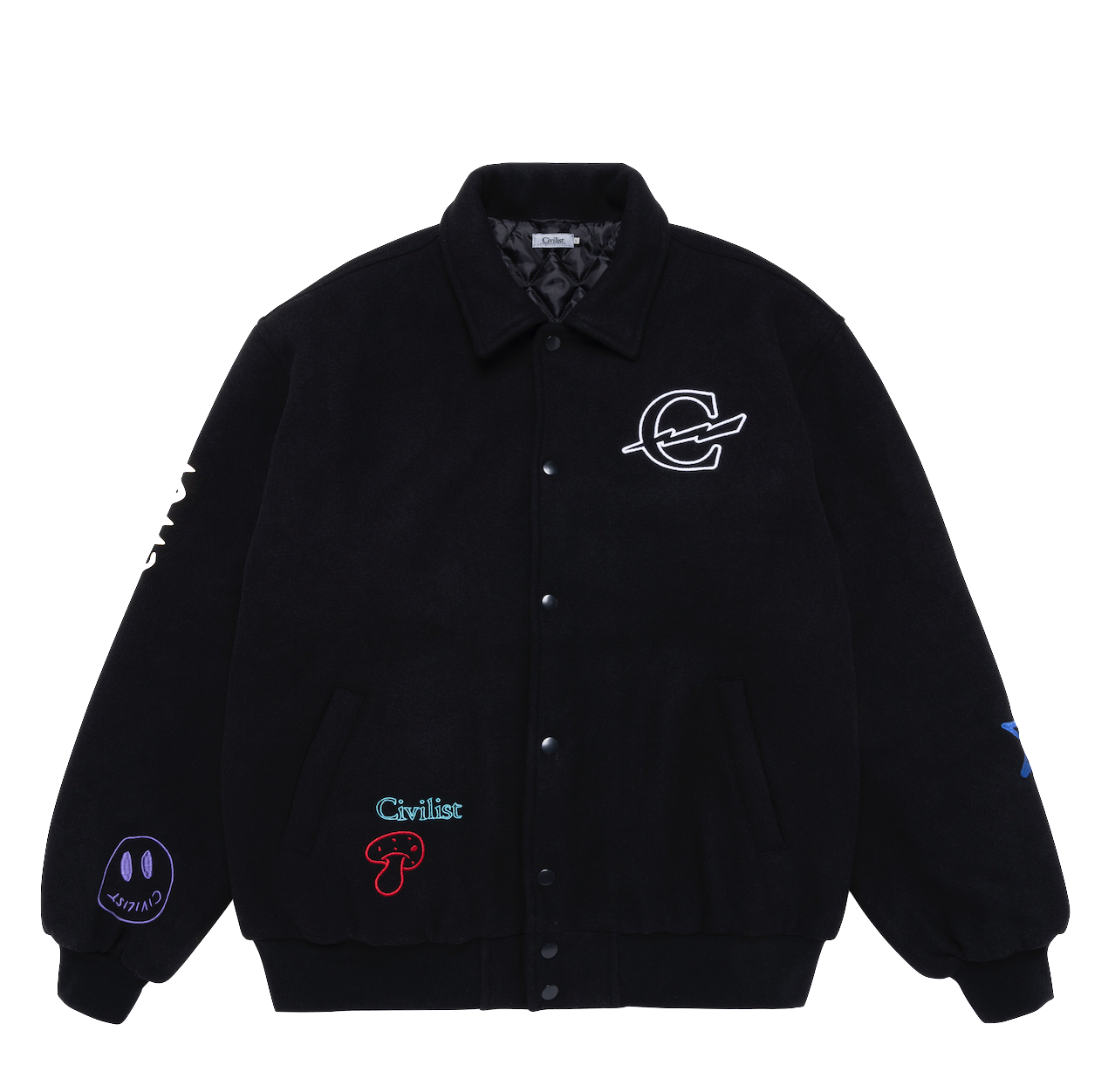 Civilist Wool Bomber jacket black