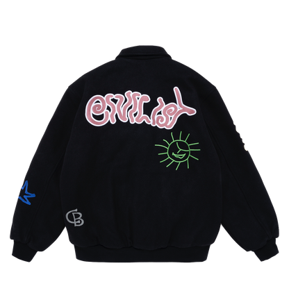 Civilist Wool Bomber jacket black