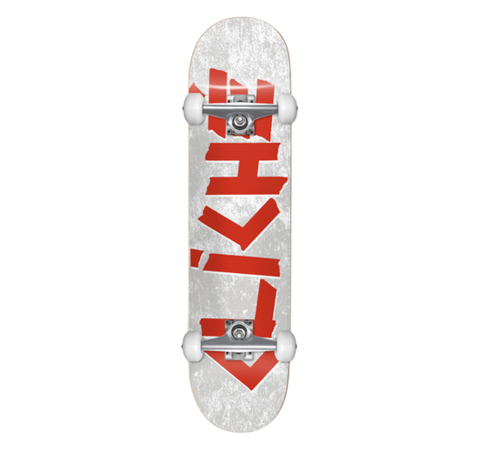 Cliché Scotch complete 7.875" red white