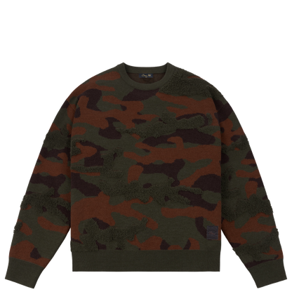 Dime Camo Chenille knit woodland