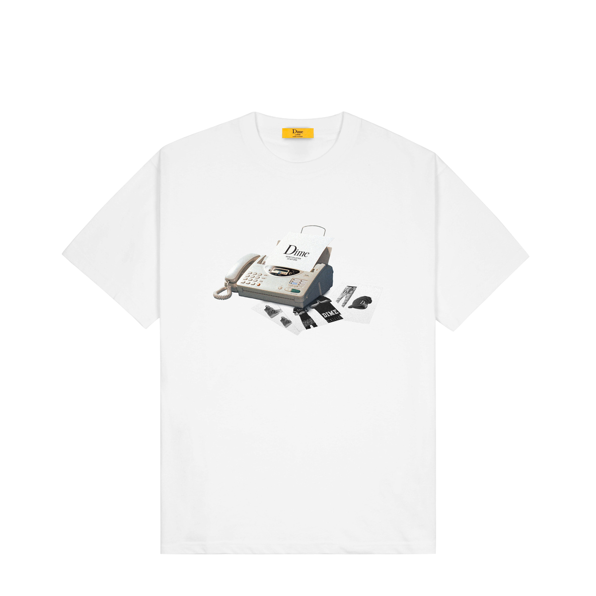 Dime tee Fax white