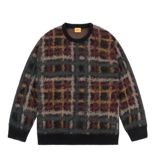 Dime Plaid Mohair knit black