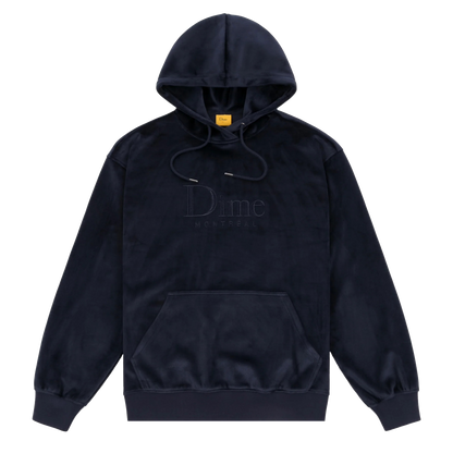Dime Velour hoodie navy