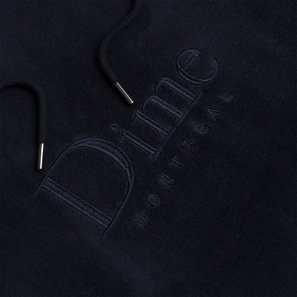 Dime Velour hoodie navy