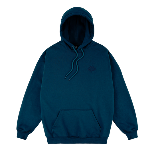 Magenta Hill Embro hoodie petrol blue