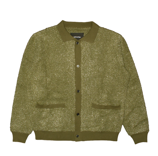 Fucking Awesome Big Night Out Cardigan olive glitter