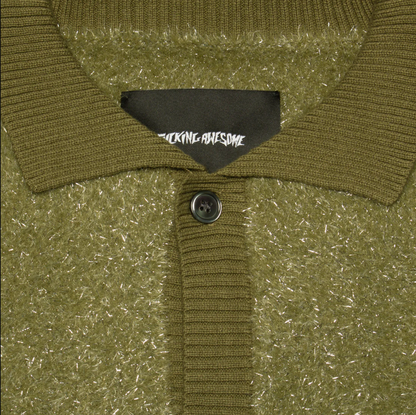 Fucking Awesome Big Night Out Cardigan olive glitter