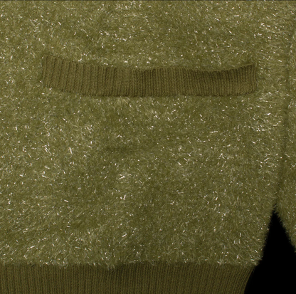 Fucking Awesome Big Night Out Cardigan olive glitter