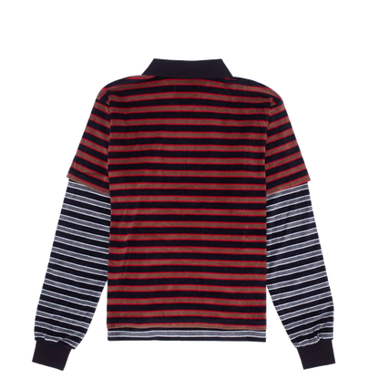 Fucking Awesome tee L/S Velours Double Shirt black red black grey