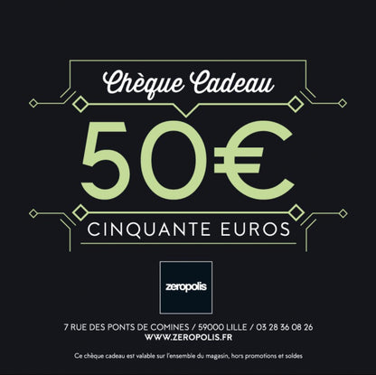 Zeropolis carte cadeau