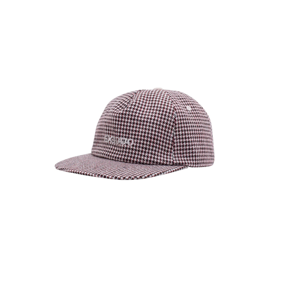 GX1000 Houndstooth cap snapback white black