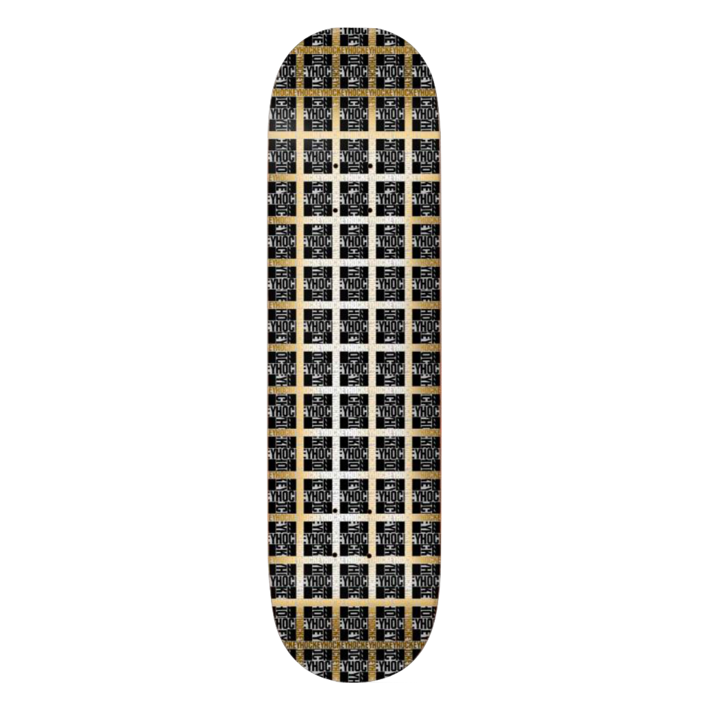 Hockey Plaid deck gold 8.25"