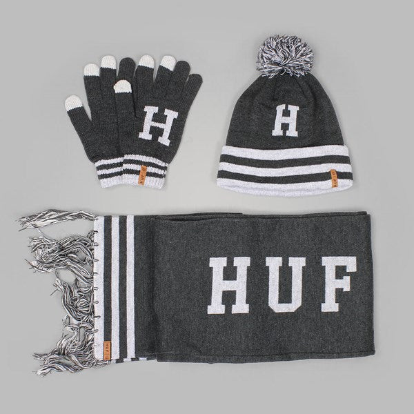 Huf Collegiate H Gift Set charcoal