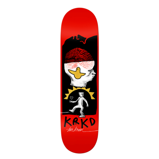 Krooked Tom Knox deck Brain And Bird Orange 8.5"