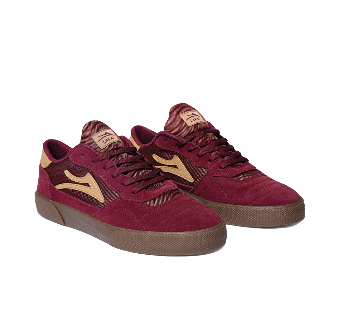 Lakai Cambridge burgundy suede gum