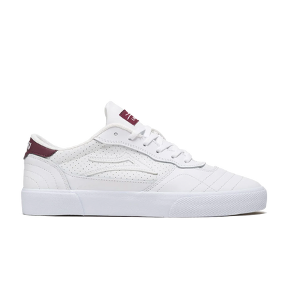 Lakai Cambridge white burgundy leather