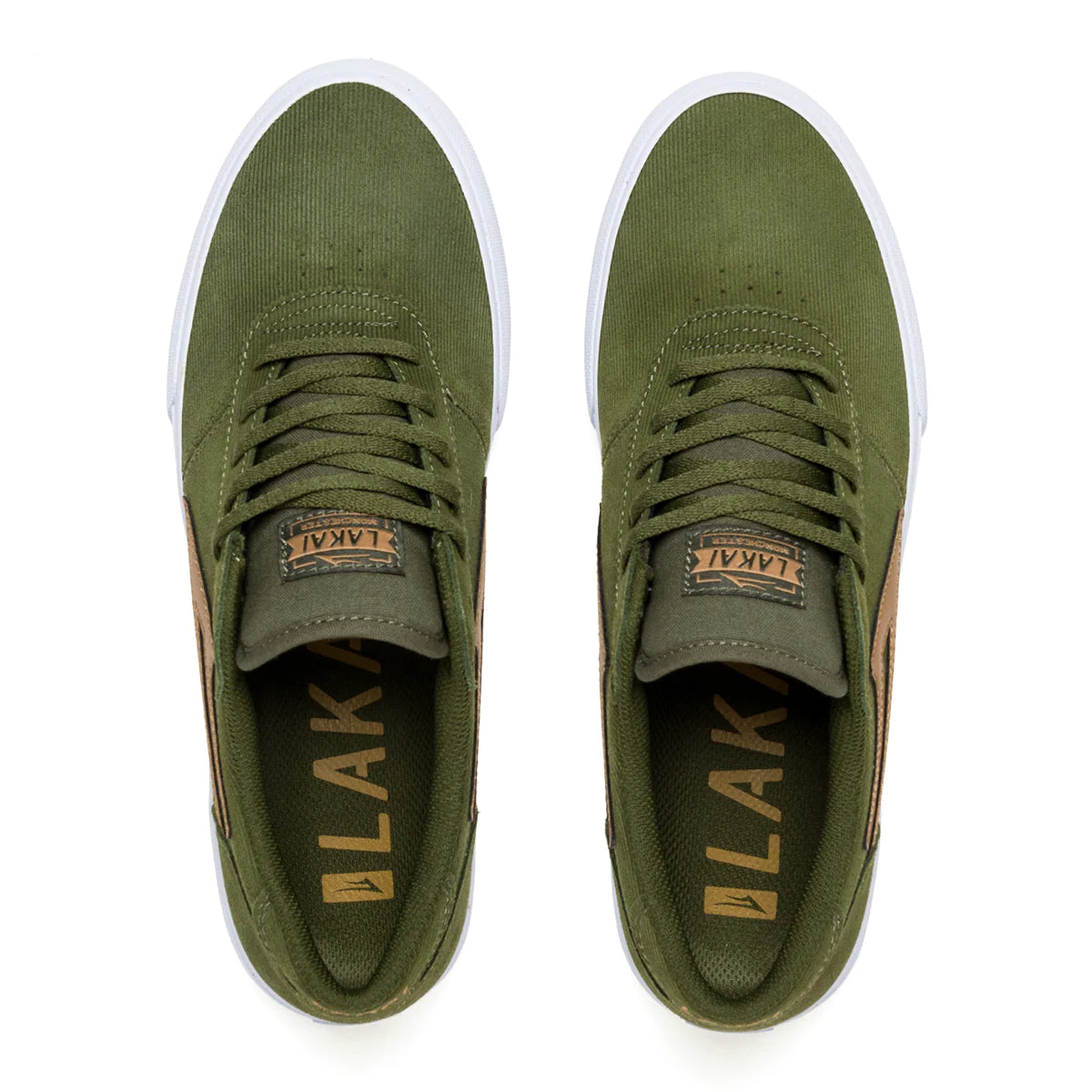 Lakai Manchester olive cord suede