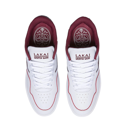 Lakai Terrace white burgundy leather