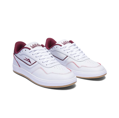 Lakai Terrace white burgundy leather