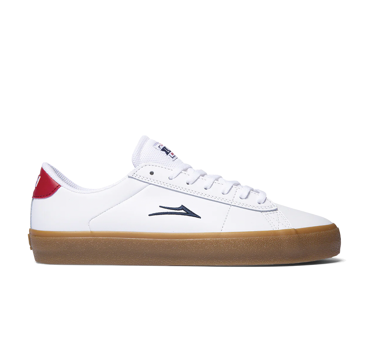 Lakai Newport white gum leather