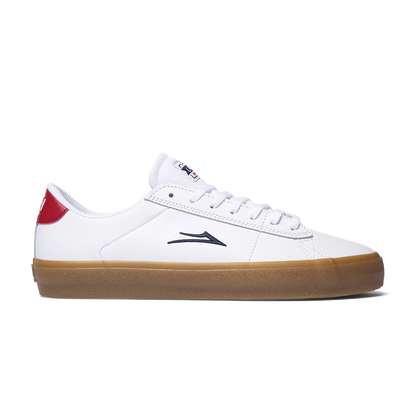 Lakai Newport white gum leather